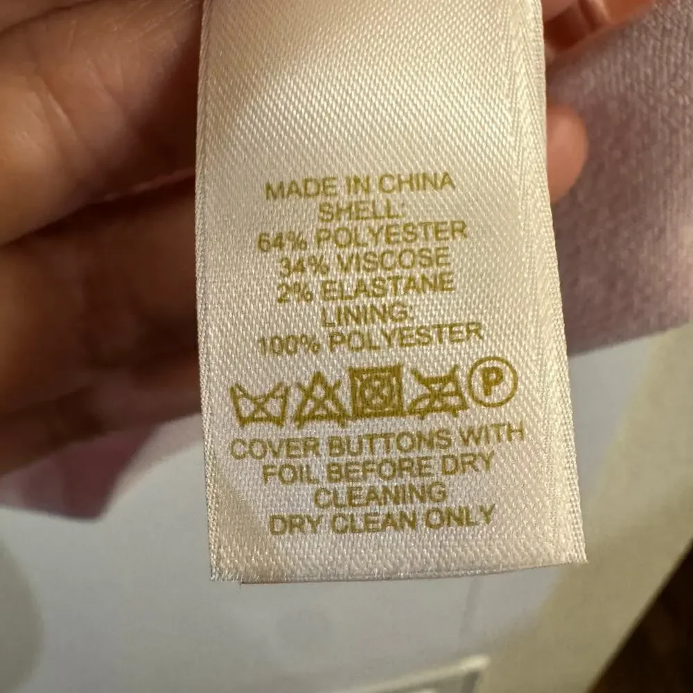 Kate Spade Alexandria Pink Rhinestone Embellished Top Size 2